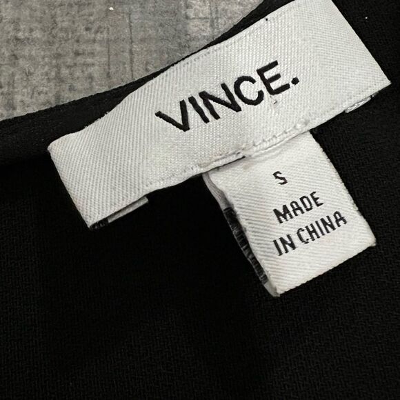 Vince Black Popover Sleeveless Relaxed Split Hem Tunic Shell Blouse Tank M - Picture 9 of 10